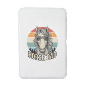Horse Dad Vintage Sunset Engraving Vector Design_1 バスマット (正面縦)