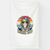 Horse Dad Vintage Sunset Engraving Vector Design_1 横断幕 (縦)