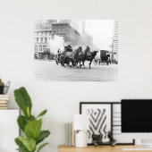 Horse Drawn Fire Engine, early 1900s ポスター (ホームオフィス)