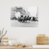 Horse Drawn Fire Engine, early 1900s ポスター (キッチン)