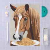 horse eating spaghetti decoupage 薄葉紙 (クラフト)