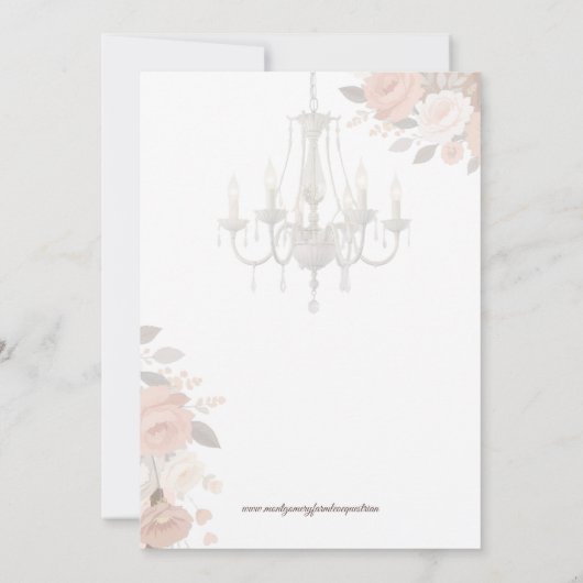 Horse Elegant Birthday  招待状 (裏面)