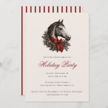 Horse Equestrian Festive Christmas Holiday Party