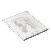 Horse Equestrian Lusitano Elegant Custom Name ノートパッド (アングル)