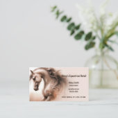 Horse Equestrian QR Code Business Card 名刺 (スタンド正面)