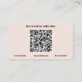 Horse Equestrian QR Code Business Card 名刺 (裏面)