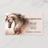 Horse Equestrian QR Code Business Card 名刺 (正面)