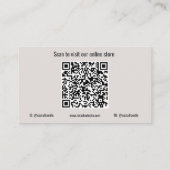 Horse Equestrian QR Code Business Cards 名刺 (裏面)