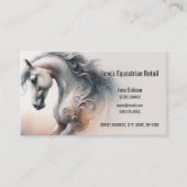 Horse Equestrian QR Code Business Cards 名刺 (正面)