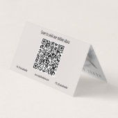 Horse Equestrian QR Code Folded Business Cards 名刺 (裏面)