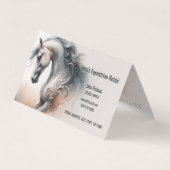 Horse Equestrian QR Code Folded Business Cards 名刺 (正面)