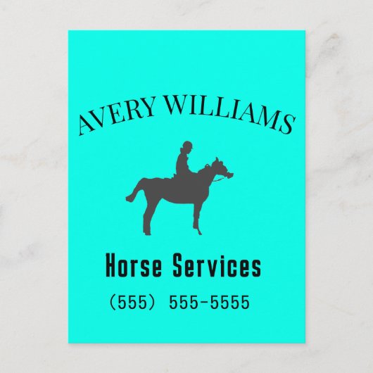 Horse Equine Business Stationary Postcard ポストカード (正面)