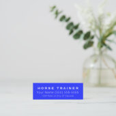 Horse Equine Minimal Royal Blue Business Card スキニー名刺 (スタンド正面)
