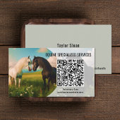 Horse Equine QR Code Business Cards 名刺