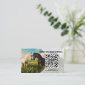 Horse Equine QR Code Business Cards 名刺 (スタンド正面)