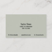 Horse Equine QR Code Business Cards 名刺 (裏面)