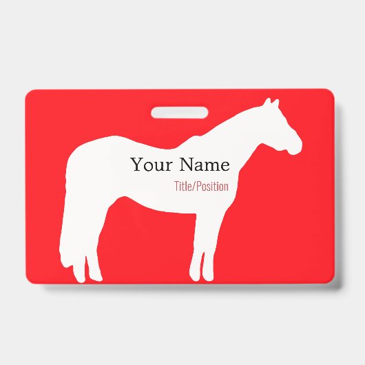 Horse Event Name Badge バッジ (正面)