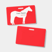 Horse Event Name Badge バッジ (正面＆裏面)