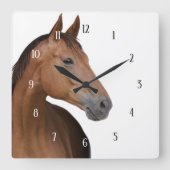 Horse face スクエア壁時計 (正面)