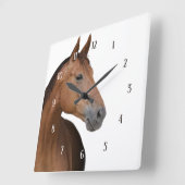 Horse face スクエア壁時計 (傾斜)
