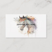 Horse face with flower wreath                      名刺 (正面)