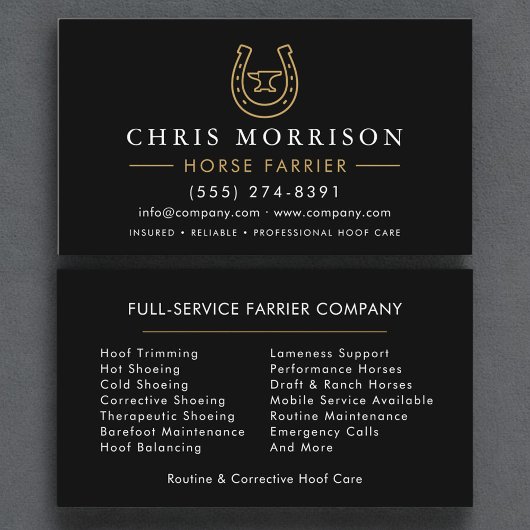 Horse Farrier  名刺