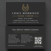 Horse Farrier Blacksmith QR Code 名刺