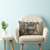 Horse Floral Harlequin Decor Cushion ランバークッション (椅子)