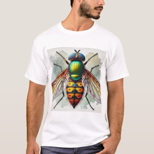 Horse fly 290924IREF214 - Watercolor Tシャツ (正面)