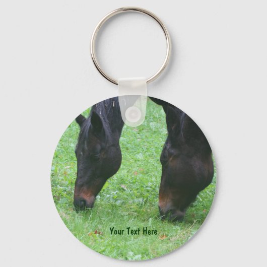 Horse Friends Grazing Animal Keychain キーホルダー (正面)