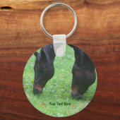 Horse Friends Grazing Animal Keychain キーホルダー (正面)