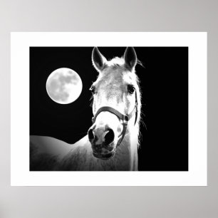 Horse & Fullmoonポスター ポスター