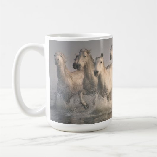 Horse Galloping in the Mediterranean Water コーヒーマグカップ (左)