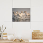 Horse Galloping in the Mediterranean Water ポスター (キッチン)