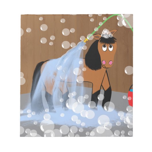 Horse Getting a Bath.tif ノートパッド (正面)