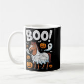 Horse Ghost Costume Funny Equestrian Horses Lover  コーヒーマグカップ (左)