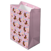 Horse Gift Bag in Pink ミディアムペーパーバッグ (裏面アングル)