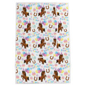Horse Gift Bag in White ミディアムペーパーバッグ (裏面)