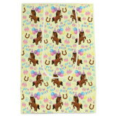 Horse Gift Bag in Yellow ミディアムペーパーバッグ (裏面)