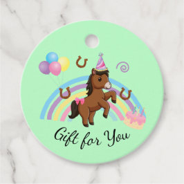 Horse Gift Tags in Green フェイバータグ