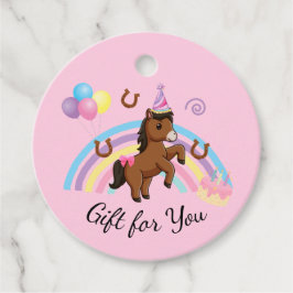 Horse Gift Tags in Pink フェイバータグ