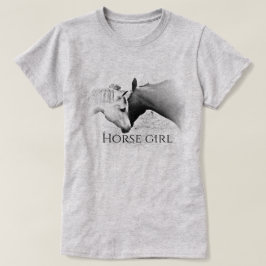 Horse Girl – パーソナライズ – 白黒Tシャツ Tシャツ