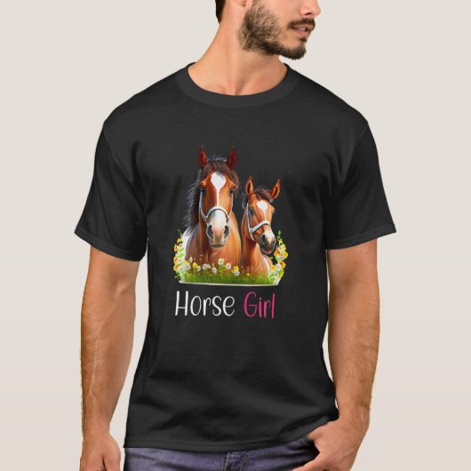 Horse Girl Hobby Horse Girl Tシャツ (正面)