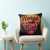 Horse girl horseback クッション (椅子)