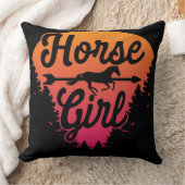 Horse girl horseback クッション (ブランケット)