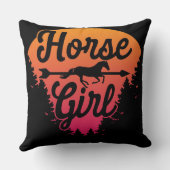 Horse girl horseback クッション (裏面)