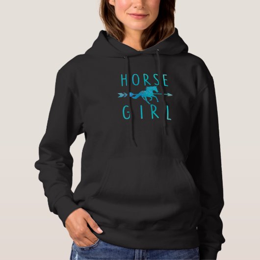Horse Girl Horseback Riding Equestrian Rider Horse パーカ (正面)