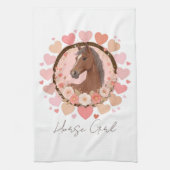 Horse Girl Valentine キッチンタオル (縦)