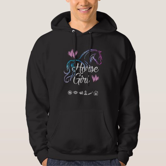 Horse Graphic for Girls Womens Plus Size パーカ (正面)