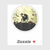 horse halloween headless horseman Pumpkin and moon シール (シート)